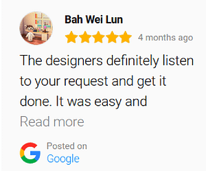 customer review on our graphic design service
