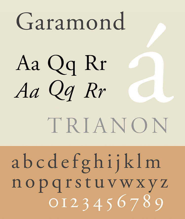 garamond font for resume