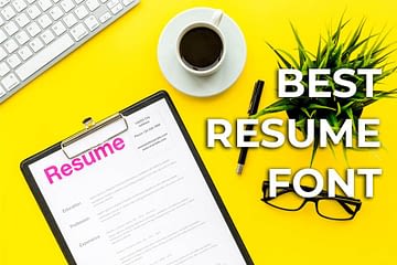 best resume font